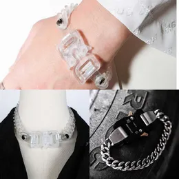 Alyx River Link Bracelets 남성 여성 Unisex 1017 Alyx 9SM 금속 팔찌 프레스 버클 고품질 매칭 상자 태그 Q0809276A