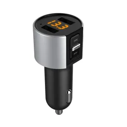 شاحن C26S متعدد الوظائف سيارة Bluetooth FM محول الراديو اللاسلكي 5V/3.4A محول USB مزدوج MP3 مشغل سيارة USB شاحن