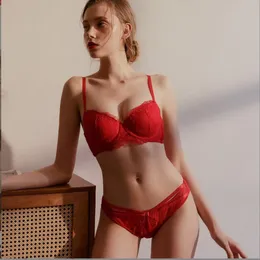 Bras New Fashi ricami reggiseno set di pizzo sexy set honmei nian rosso femminile in lingerie consegna otfeq