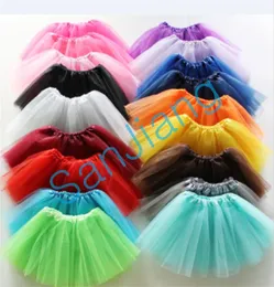 INS Summer Girls Tutu Skirt Summer Baby Plateed Gauzy Tutus Mini Bubble Virts Solid Mesh Dresses Party Party Ballet Dress Kids Cl1459986