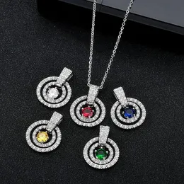 fashion brands round pendant necklace jewelery woman birthday bijoux gift new girls silver plated neck jewelry accessoires gift252R