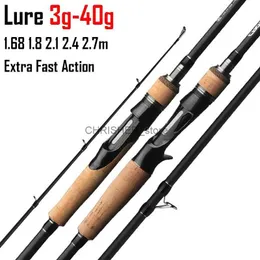 Båtfiskespängar Högdensitet Kolfiber Lure Karpöring Fly Fiskestång 3 Sektioner Spinning Casting Rod Medium Hårdhet Ultra Fast ActionL231223