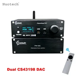 커넥터 Nuotech Dual CS43198 DAC 열병 원격 제어 Bluetooth Decoder 분할 전원 공급 장치 DSD256 OLED와 균형 헤드폰 앰프