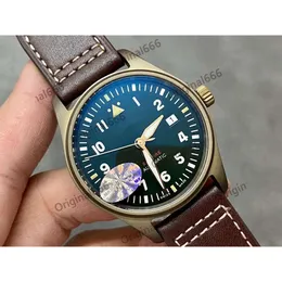 dyra menwatch iwc titta på män markera arton klockor högkvalitativa auto mekaniska uhren supertjock date watchmen läder rem strap watchbox montre pilot luxe lgpn