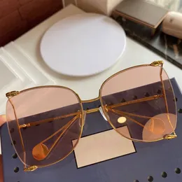 نظارة شمسية Occhiali da sole 0252s moda التسوق الشخصية speciale gambe specchio intarsiato perla uv400 con scatola di conse229a