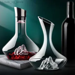 Hip Flasks 1500ml Creative Iceberg Decanter Ice Decanter Lead-free Crystal Glass Red Wine Decanter Wine Decanter High-end Gift Vodka Bottle T231223