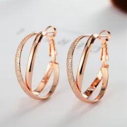 Hoop Huggie Vintage Cross Matte Earrings Gold Silver Color for Women in earing Jewelry Elings arring A1812300D