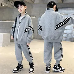 Kleidung Sets Somenie Fashion Spring Herumn Jungen Sportkleidung Kinder Solid Jacke Hosen Teenager Kinder Tracksuits 2pcs 4-14t