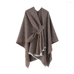 الأوشحة الحرارية شال وشاح دافئ التفاف الرقبة دافئة الخريف الخريف الشتاء السميكة الكارديجان cardigan cape