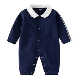 100% designer de algodão Kids roupas conjuntos de bebês macacões de bebê respirável menino menino garotas romances recém -nascidos letra de macacão de macacão impressão de roupas rastejantes