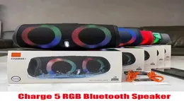 Şarj 5 RGB Işık Bluetooth Hoparlör Şarj 5 Taşınabilir Mini Kablosuz Dış Mekan Su Geçirmez Subwoofer Hoparlörler Destek TF USB CARD5027067