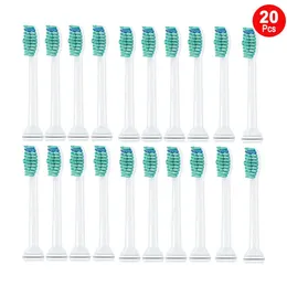 Escova de dentes 20pcs Substituição para cabeças de escova de dentes Philips para Sonicare Flexcare Diamond Clean saudável Easyclean Powerup Elite+