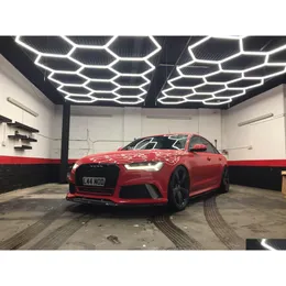 Light Bars Working Lights One-Step Connection Honeycomb Shape Led For Barber Shop Car Showroom Workshop Customized Without Border Drop Dhyuo