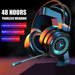 Ohrhörer Spielkopfhörer mit Mikrofon PC Professionelles Gaming Headset USB Wired Kopfhörer -Surround -Stereo für PUBG Xbox PS4 -Spiel