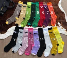 Designer Mesh Hosiery Long Socks Stockss for Women 17Colors Fashion Spring Summer Girls Girls Streetwear Calzino trasparente Stock4781041
