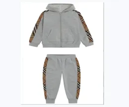 Spring Fall Baby Boys Tracksuits Sportswear Kids Clothing Sets Boy Casual Set Cotton Children Plaid Hoodiespants JOGGERS9329057