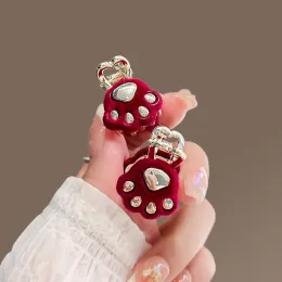 Süße Katzenpfotenform Legierungen kleine Haarklauen Birnen Legierung kleine Haarnadeln Luxury Girls Kopfschmuck Haare Clip Accessoires Geschenke