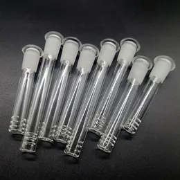 Glass Downstem For Water Pipe Hookahs Bong Beaker Diffuser Reducer 14mm 18mm Male Female Joint Lo Pro 2.5inch to 6.0inch Down Stem With 6 Cuts Bongs Dab Rigs