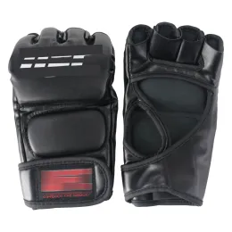 MMA Black Ferocious Fighting Luvas de meio dedos Tiger Muay Thai Boxing Pads luvas de boxe homens MMA luta