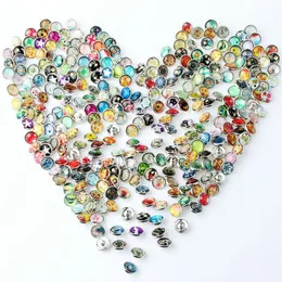 Mix Snap Button 12mm Glass Rhinestone Jewelry Charms Random 50pc258e