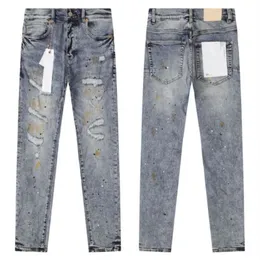 Jeans viola jeans jeans tendenze della moda in difficoltà black black strappato motocicletta slim fit mans pantaloni neri 28-40 674