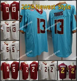 フロリダNCAAカレッジステートフットボールジャージーステッチFSU 13 Travis 12 Chubba Purdy 2 Deion Sanders 5 Winston 2024