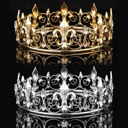 Золотое серебряное свадебное свадебное хрустальное кристалл Тиара Корона Королева Королева Конт. Пейдж Плат -хлайт. Завеса завеса