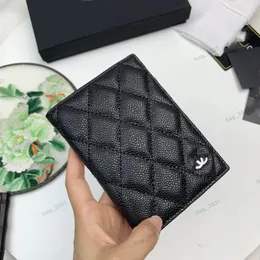 جواز السفر تغطية الكتب حامل بطاقة بطاقة Womens CC YS Fashion Caviar Lambskin Passport Case Case Card Card Wallet Imanice Genuine Leather with Box