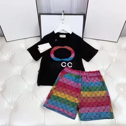 豪華なブランドの子供のセットスーツの女の子セットキッズ半袖Tシャツチャイルドデザイナークロザースポーツ文字タイガーフラワーフォレストコットンaaaaa