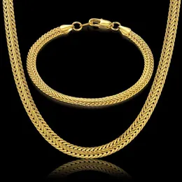 Küpe Kolye Erkek Kadın Mücevher Seti Altın Gümüş Renk Bilezik Küba Küba Dokuma Yılan Zinciri 2021 Whole292b