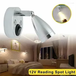 벽 램프 3W 6000K 차가운 흰색 LED 반점 읽기 라이트 캠프 보트 침대 옆 램프 홈 트레일러 인테리어 조명