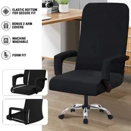 Copertina di sedie per ufficio Coperchio di sedia da gioco spandex con armi per gamer slipcover sletch polsy protector 1set fondo silla gaming 231222