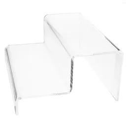 Placas decorativas Exibir prateleira de acrílico Riser Clear Stand Shoe Shoe Risers Stands Transparent for Craft Figura