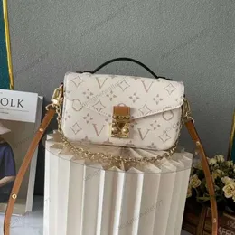 10A Luxury Womens Designer Bag Bag East West Metis Louiseits سلسلة جلدية رفرف الكتف Crossbody أكياس Viutonits حقيبة اليد M46279 عالية الجودة