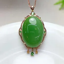 SGARIT Natural Gemstone Gold Jewelry Hurtowa Oval 20x30 mm Nefrite Jasper Green Jade Jade Wisitant Biżuteria