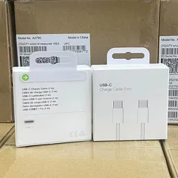 Кабели качества OEM 60 Вт для iPhone 15 Быстрая зарядка 1 м 3 -футовую USB C to Type C Cable Cable Apple Зарядные шнуры быстро