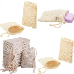 Mesh Soap Bag Natural Exfoliating Soap Bag Pouch Holder Soaps Storage Bag Sack Drawstring Holder Bath Toalettförsörjning 90 J25284467