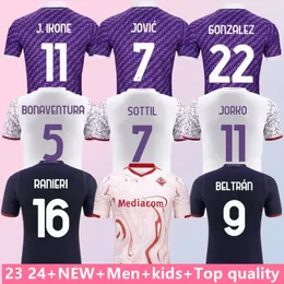 23 24 New style Fiorentina soccer jerseys J. IKONE 2023 2024 CASTROVILLI ERICK Florence jersey ACF JOVIC A. CABRAL Milenkovic C.Kouame football shirts Soccer jersey kit