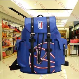 Backpack de designer Backpack de couro azul Livro de bagagem de bagagem ao ar livre mochila Man Bolsas Mulheres Bolsas de Backpack de Backpack de Basquete de grande capacidade