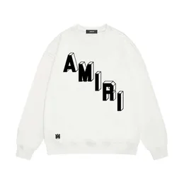 Amri Moletons Designer Hoodie Streetwear Amires Niche Trendy BR Autumnwinter Minimalista Tridimensional Carta Número Impresso Mens Womens Jacket 594