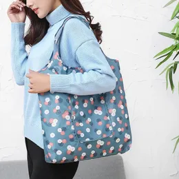 Borse per la spesa borse in stile portafoglio coreano Polyester Portable Shopper Waterproof Tote supermercato