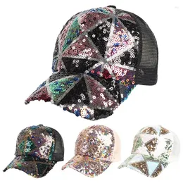 Ball Caps Arrival Fashion Sequin Mesh Cap Outdoor Breathable Sunscreen Sunshade Baseball Sun Peaked