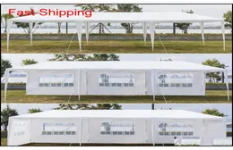 vinyl tarp 10x30ft 8 Sides 2 Doors Outdoor Canopy Party Wedding Tent White 3x9m Gazebo Pavilion With Spi qylEOl bdesports4107237