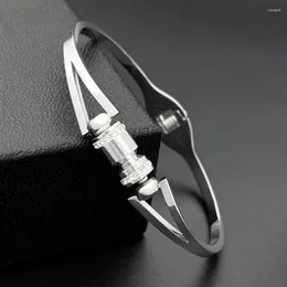 Bangle High Quality Stainless Steel Bracelet Men Blank Color Punk Curb Personality Chain Jewelry Gift Trend