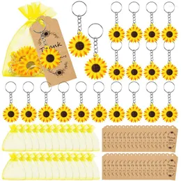 Keychains 20set girassol party Keychain Set obrigado Kraft Tags School Rewards Supplies for Birthday