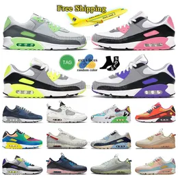 شحن مجاني 90 أحذية الجري Terrascape 90s نساء أنثراسيت Hyper Royal Thunder Gray White Bred Bone Lucha Acg Sav Mens Mens أحذية رياضية في الهواء الطلق