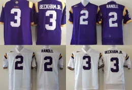 LSU Tigers 2 RANDLE College Football Jersey 3 BECKHAMJR 5 Guice -Factory Outlet