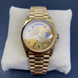 Relógio de designer Relógios masculinos de alta qualidade 36mm calendário semanal relógio mecânico automático com diamante aço inoxidável 904L e safira com caixa resistência à água