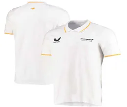 McLaren Castore Erkek Polos Beyaz 2022 Yeni McLaren Takımı Polo F1 Gömlek Formül Bir Yarış Takım Takım Üniformaları Moto Giyim 8237164