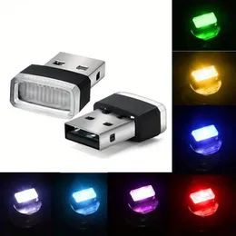 1pc mini usb LED Araba Işık Otomatik Atmosfer Neon Işık Fiş ve Oyun Dekorasyon Ortam Lambası Araba İç Işıklar Araba Styling